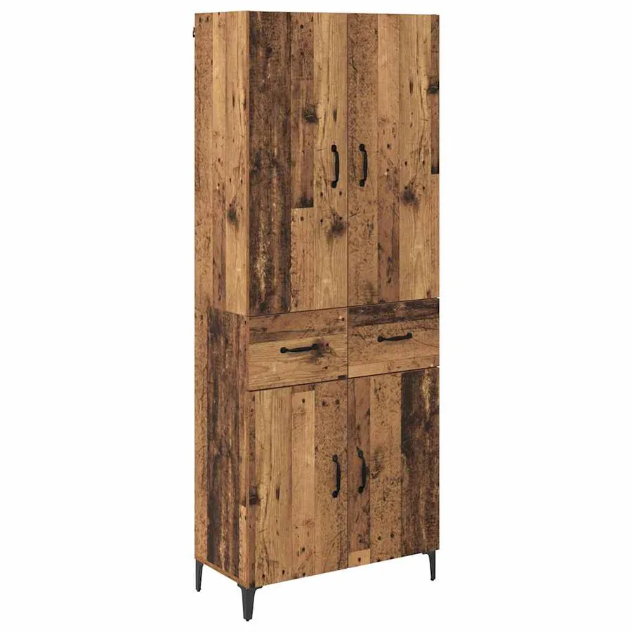 Haut Armoire Bois Ancien 69,5 x 34 x 180 cm Bois d'ingénierie - 2