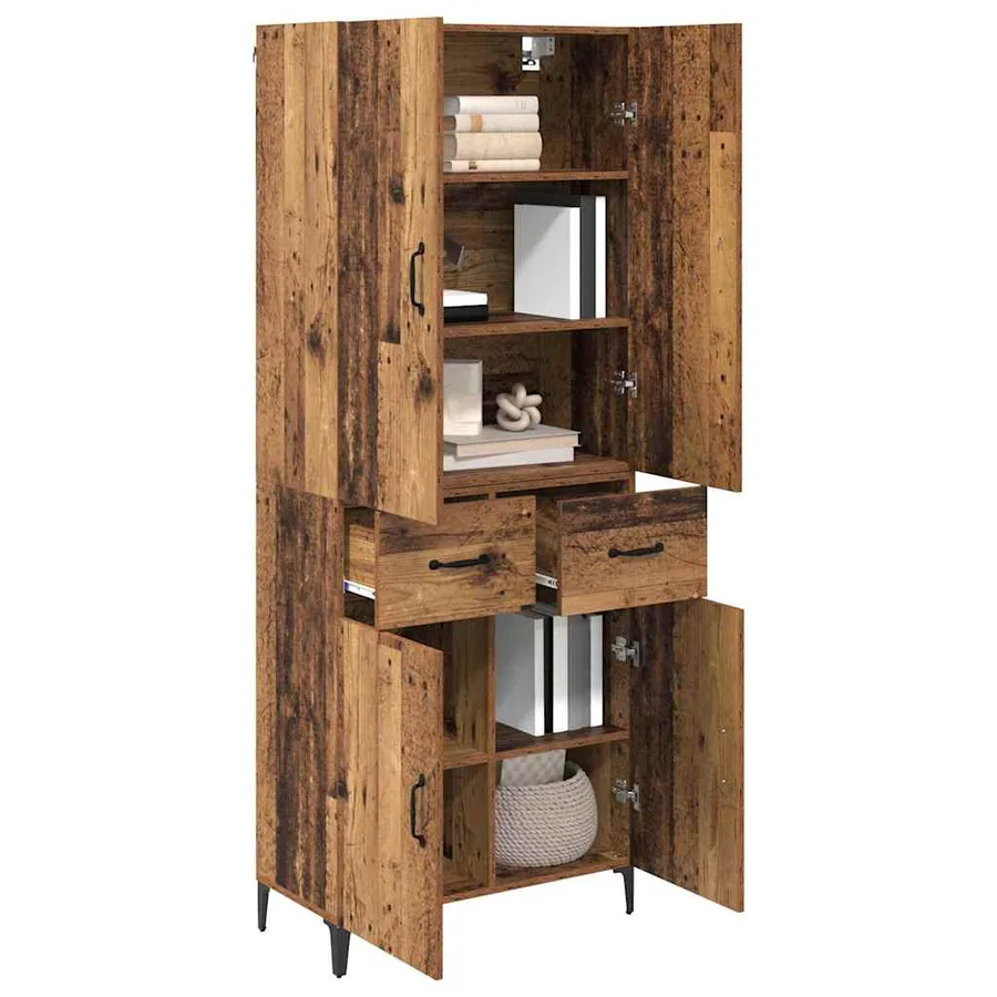 Haut Armoire Bois Ancien 69,5 x 34 x 180 cm Bois d'ingénierie - 3