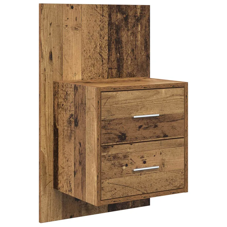 Tête de lit avec armoire 3 pcs Bois Ancien Bois d'ingénierie - 6