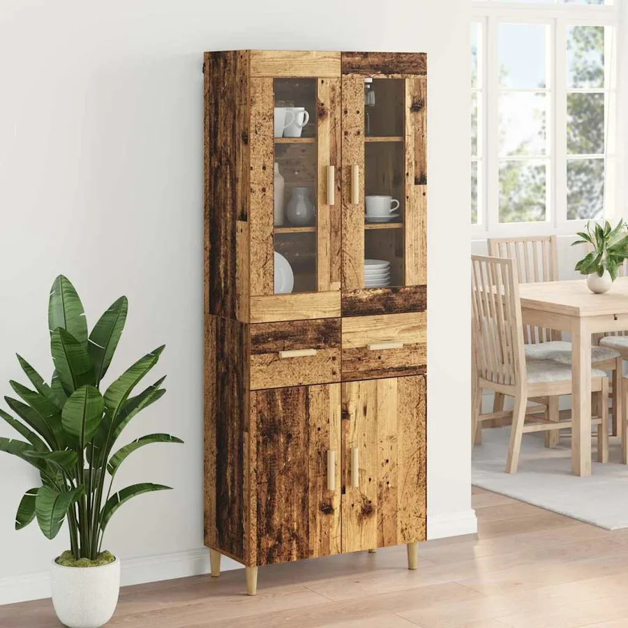 Haut Armoire Bois Ancien 69,5 x 34 x 180 cm Bois d'ingénierie - 4
