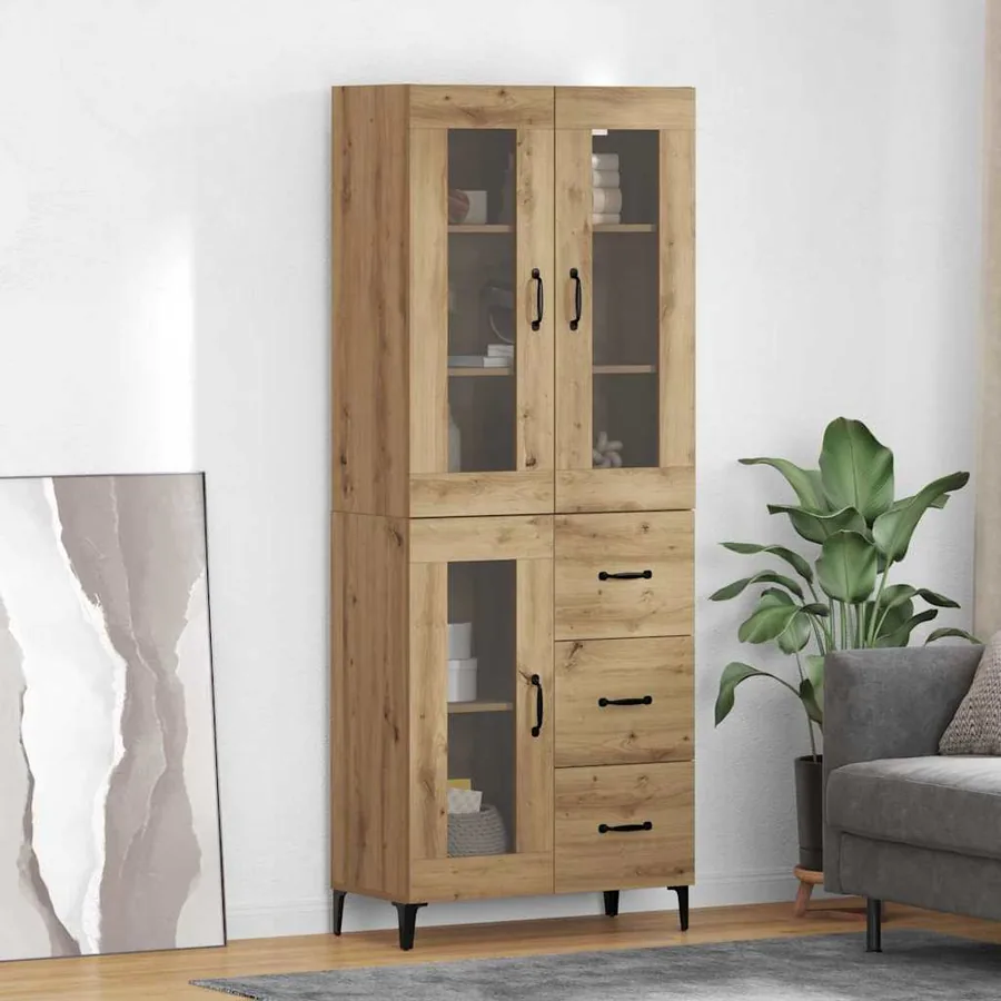 Haut Armoire Chêne artisanal 69,5 x 34 x 180 cm
