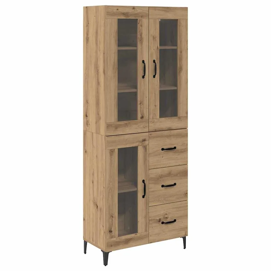 Haut Armoire Chêne artisanal 69,5 x 34 x 180 cm - 2