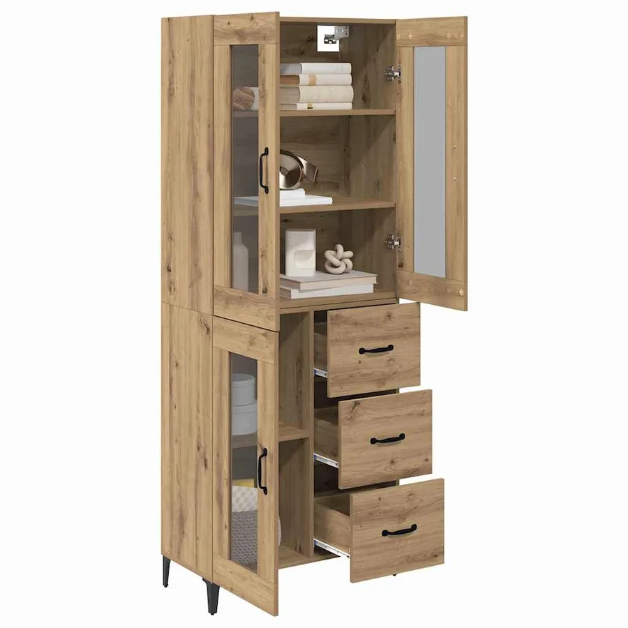 Haut Armoire Chêne artisanal 69,5 x 34 x 180 cm - 3