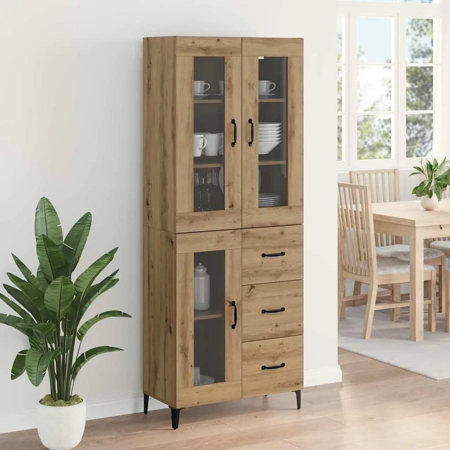 Haut Armoire Chêne artisanal 69,5 x 34 x 180 cm - 4