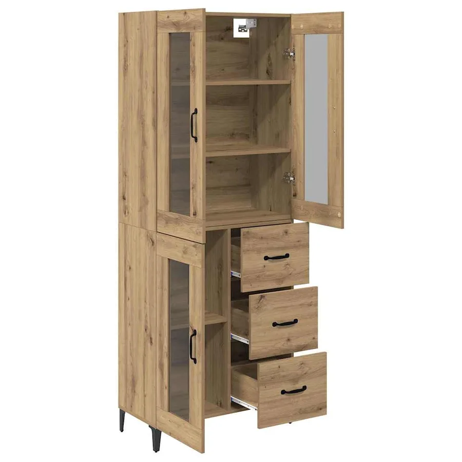 Haut Armoire Chêne artisanal 69,5 x 34 x 180 cm - 5