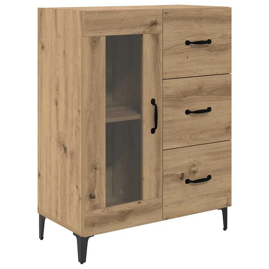 Haut Armoire Chêne artisanal 69,5 x 34 x 180 cm - 6