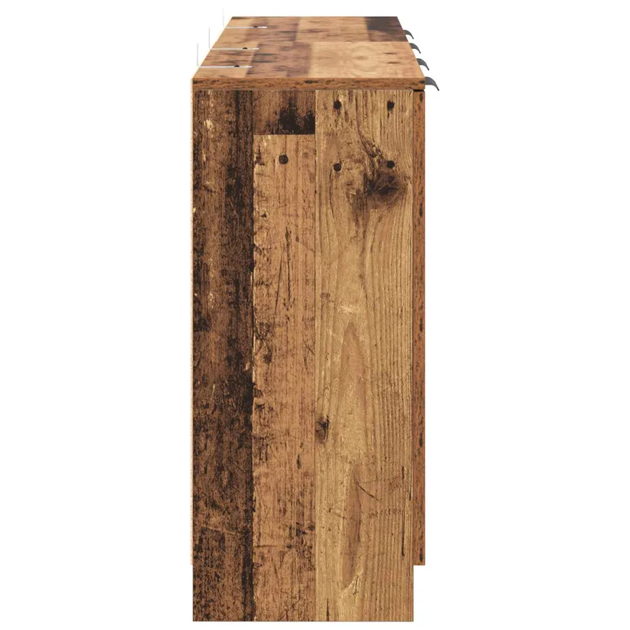 Buffet avec tiroir 3 pcs Bois Ancien Bois d'ingénierie - 9