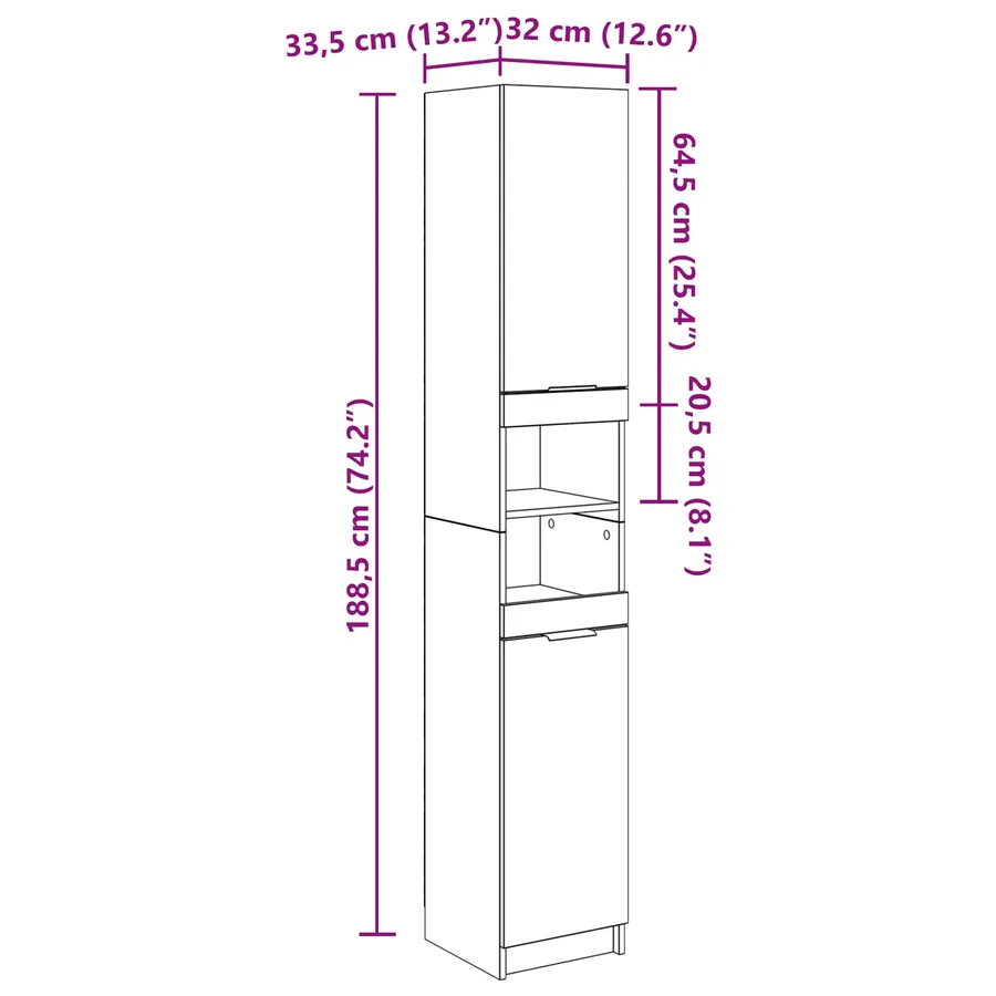 Ensemble de mobilier de salle de bain 5 pc Chêne artisanal - 20