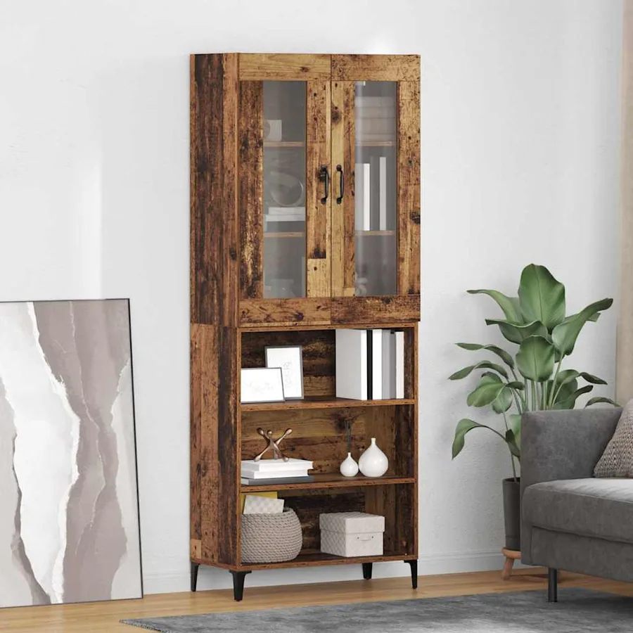Haut Armoire Bois Ancien 69,5 x 34 x 180 cm Bois d'ingénierie