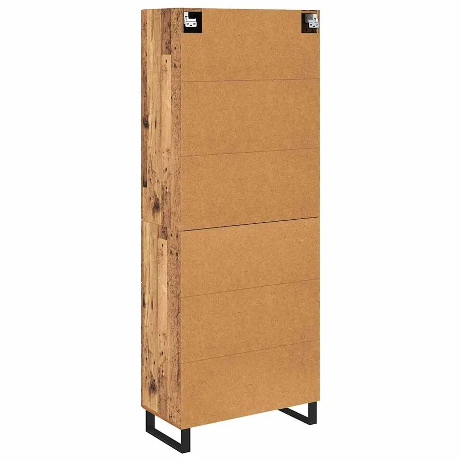 Haut Armoire avec tiroir 2 pcs Bois Ancien 69,5 x 34 x 180 cm - 8
