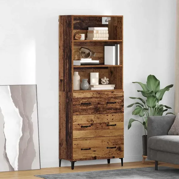 Haut Armoire Bois Ancien 69,5 x 34 x 180 cm Bois d'ingénierie