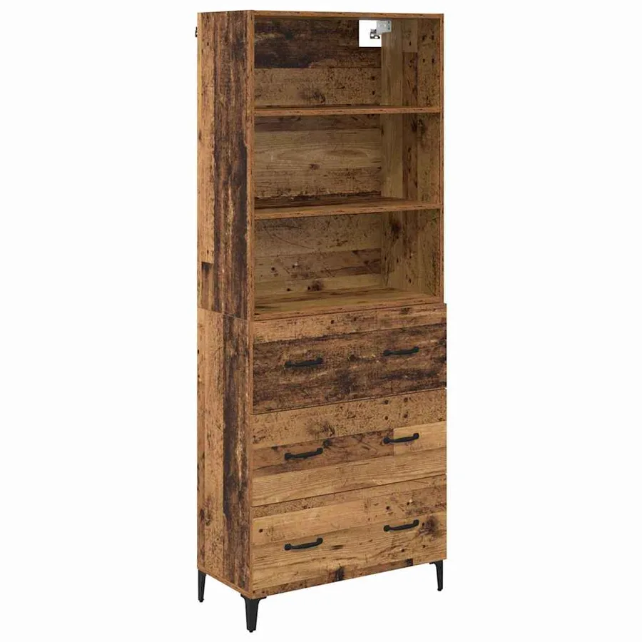 Haut Armoire Bois Ancien 69,5 x 34 x 180 cm Bois d'ingénierie - 2