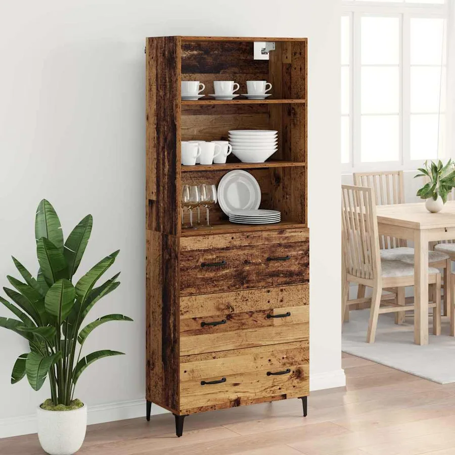 Haut Armoire Bois Ancien 69,5 x 34 x 180 cm Bois d'ingénierie - 4
