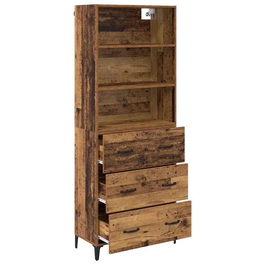 Haut Armoire Bois Ancien 69,5 x 34 x 180 cm Bois d'ingénierie - 5