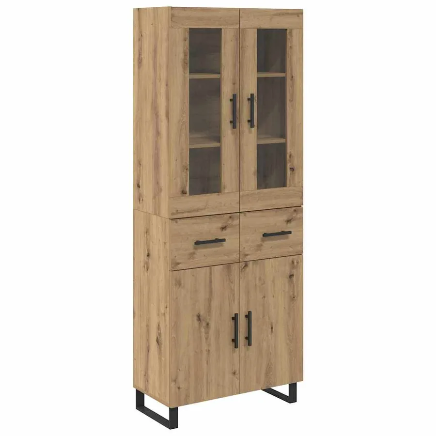 Haut Armoire 2 pcs Chêne artisanal 69,5 x 34 x 180 cm - 2