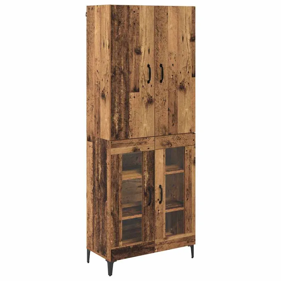 Haut Armoire Bois Ancien 69,5 x 34 x 180 cm Bois d'ingénierie - 2