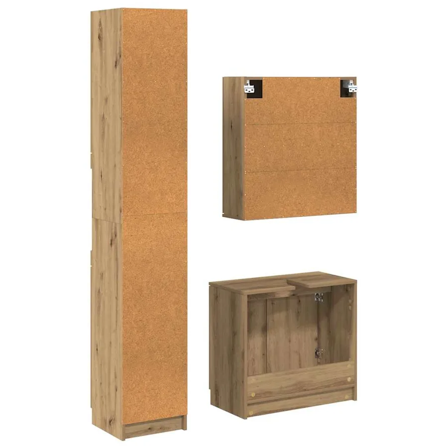 Ensemble de Meubles de Salle de Bain 3 pc Chêne artisanal - 10