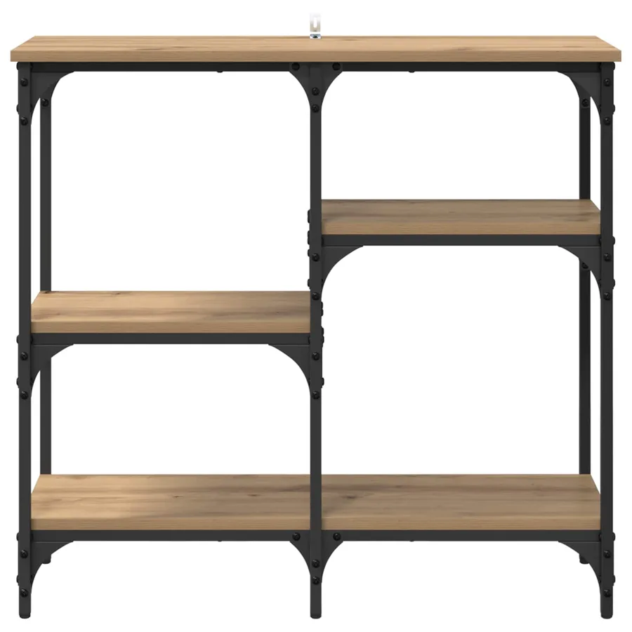 Table console Chêne artisanal 80 x 29 x 75 cm Bois d'ingénierie - 5