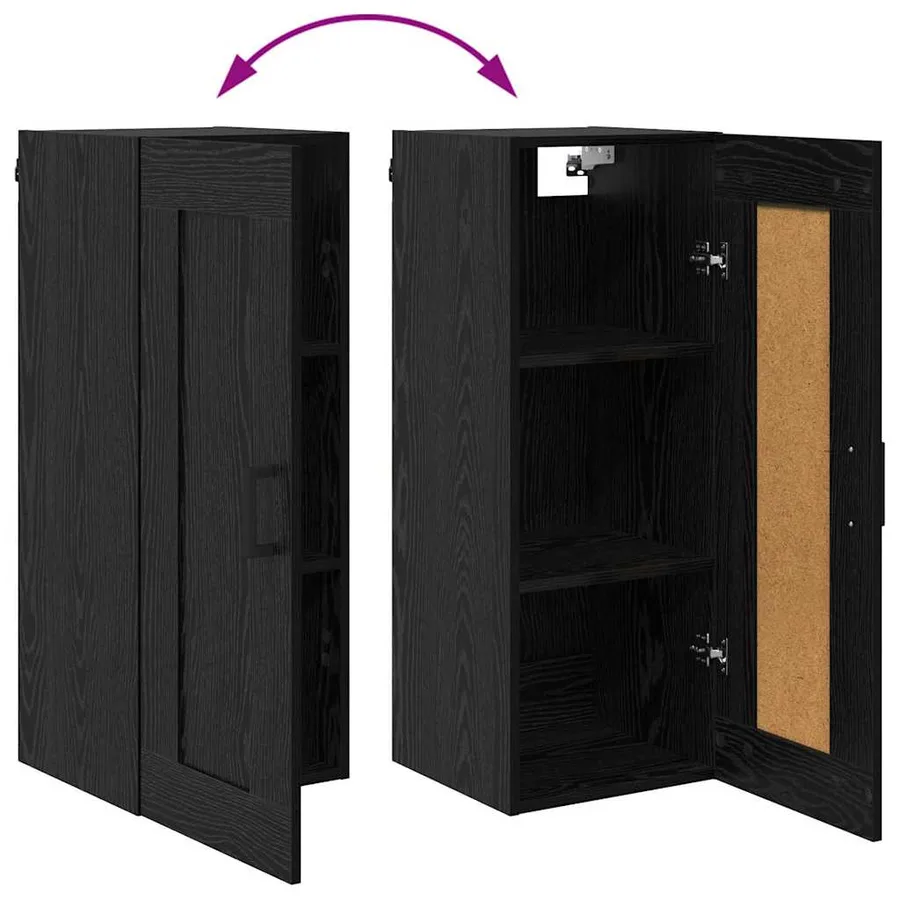 Haut Armoire Chêne noir 34,5 x 34 x 180 cm Bois d'ingénierie - 13
