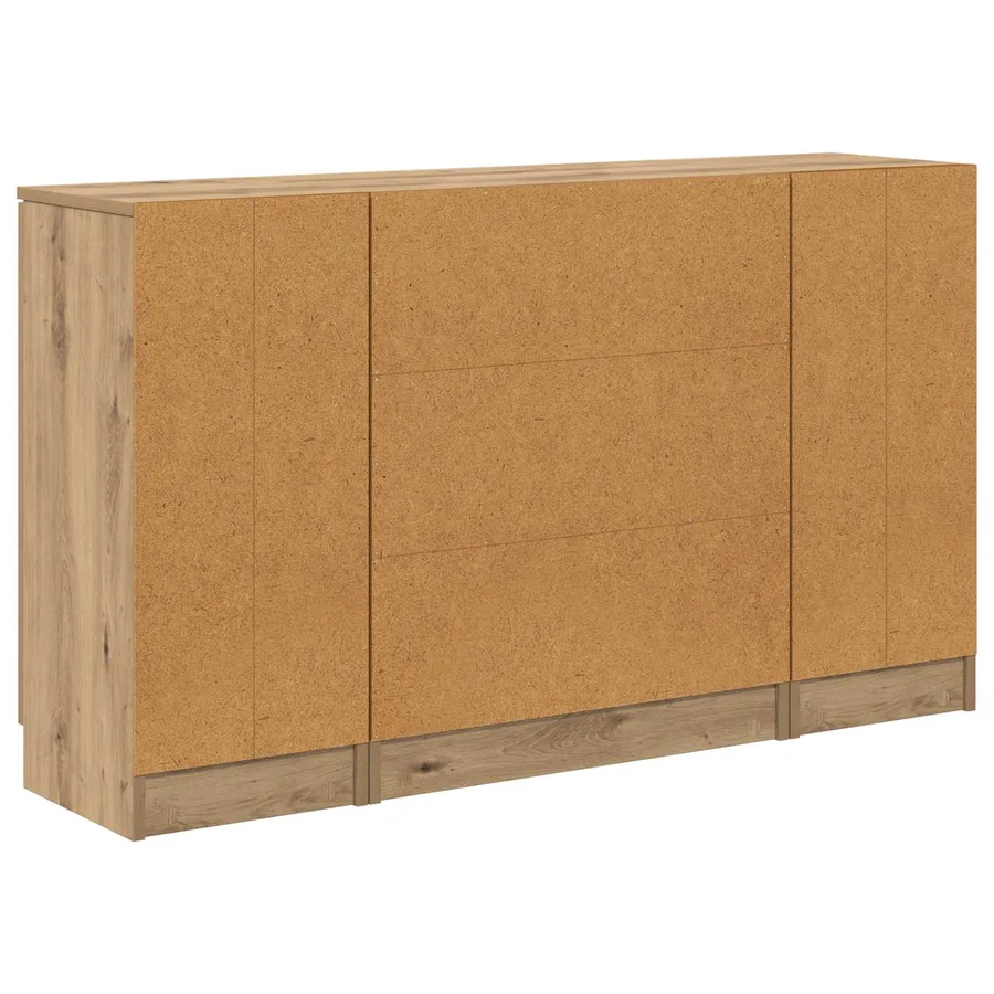 Buffet 3 pcs Chêne artisanal 120 x 30 x 70 cm Bois d'ingénierie - 10
