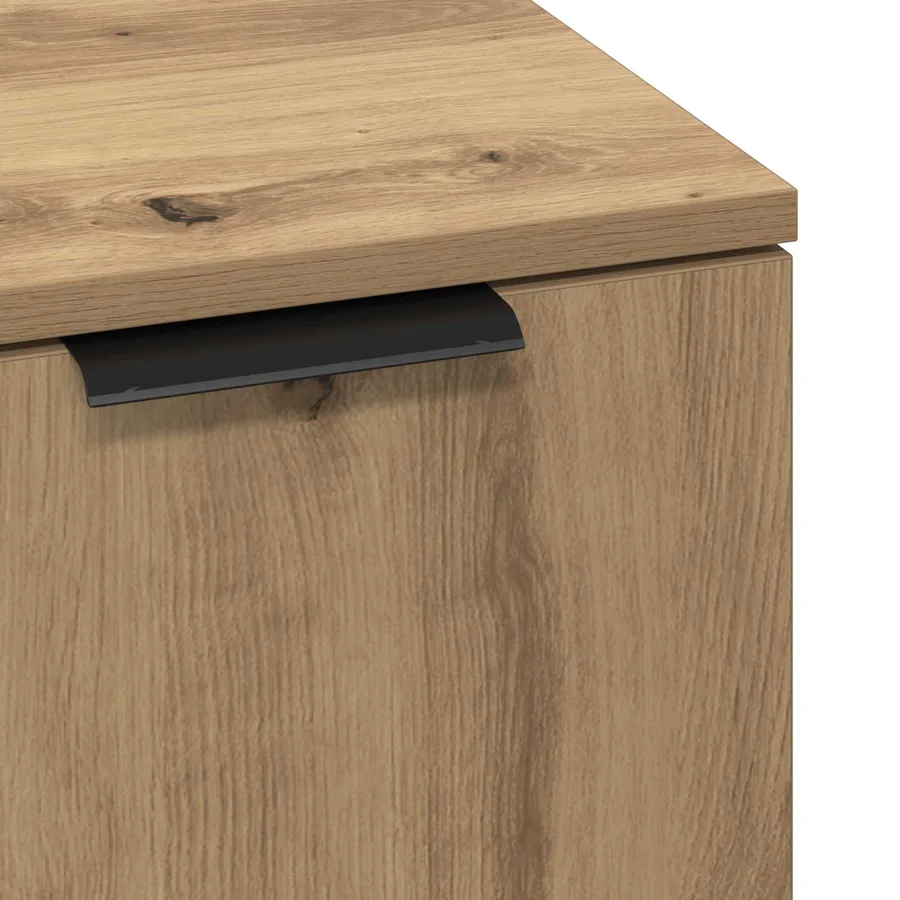 Buffet 3 pcs Chêne artisanal 120 x 30 x 70 cm Bois d'ingénierie - 11