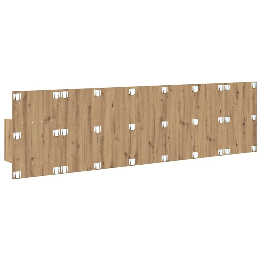 Tête de lit avec armoire 3 pcs Chêne artisanal - 9