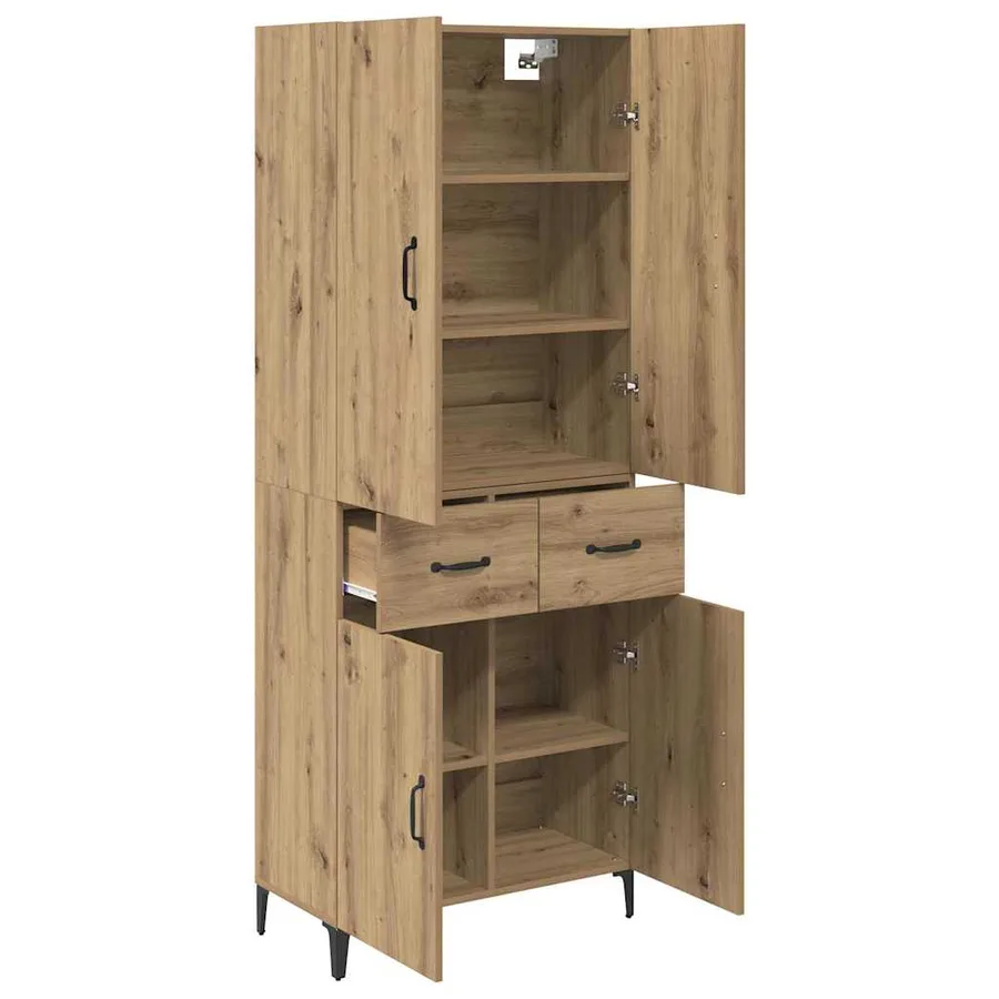 Haut Armoire Chêne artisanal 69,5 x 34 x 180 cm - 5