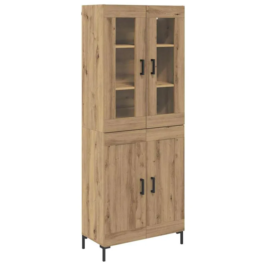 Haut Armoire 2 pcs Chêne artisanal 69,5 x 34 x 180 cm - 2