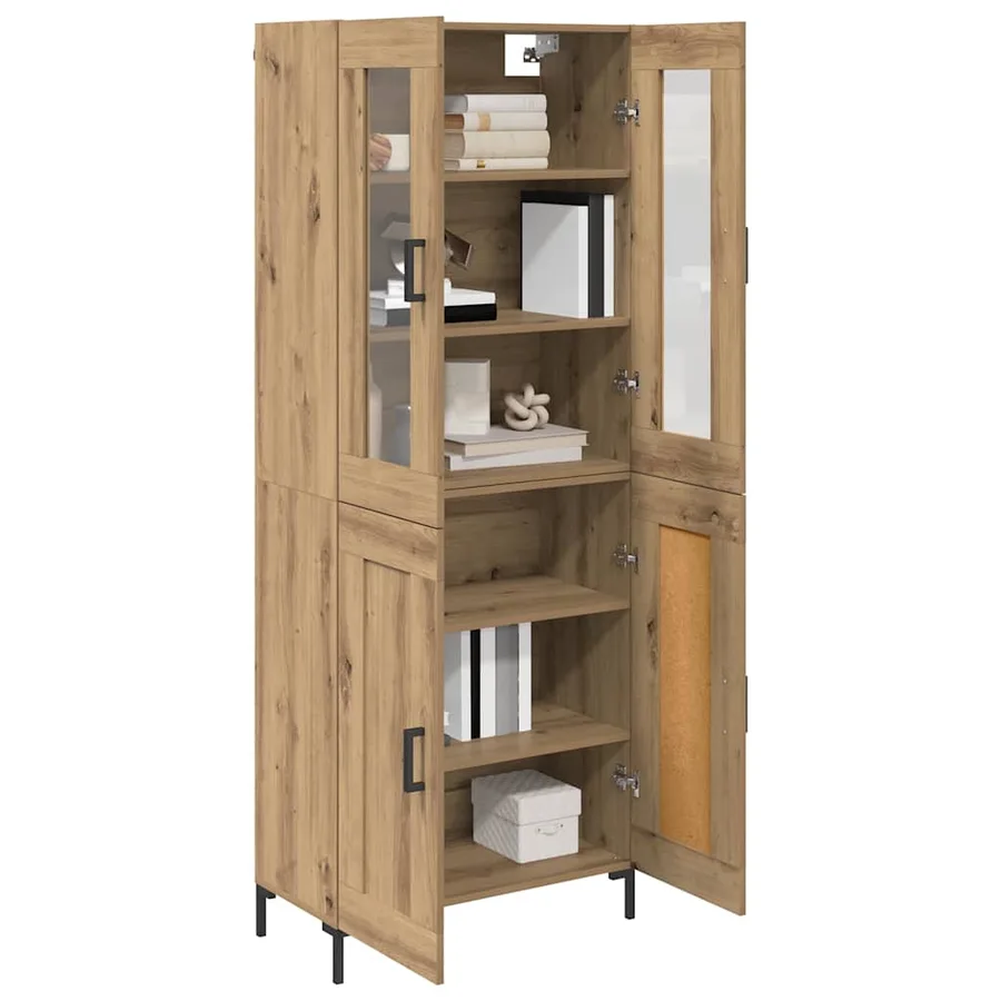 Haut Armoire 2 pcs Chêne artisanal 69,5 x 34 x 180 cm - 3