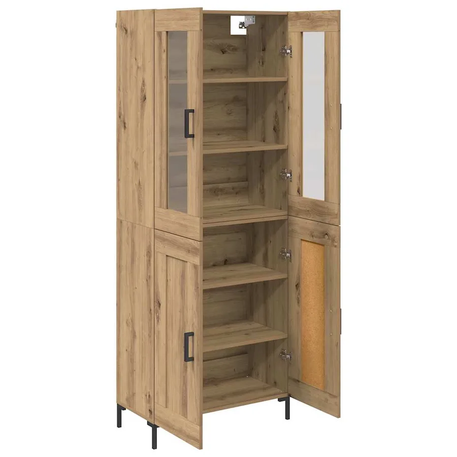 Haut Armoire 2 pcs Chêne artisanal 69,5 x 34 x 180 cm - 5
