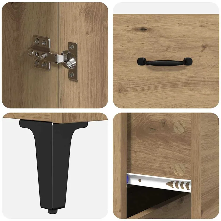 Haut Armoire Chêne artisanal 69,5 x 34 x 180 cm - 11