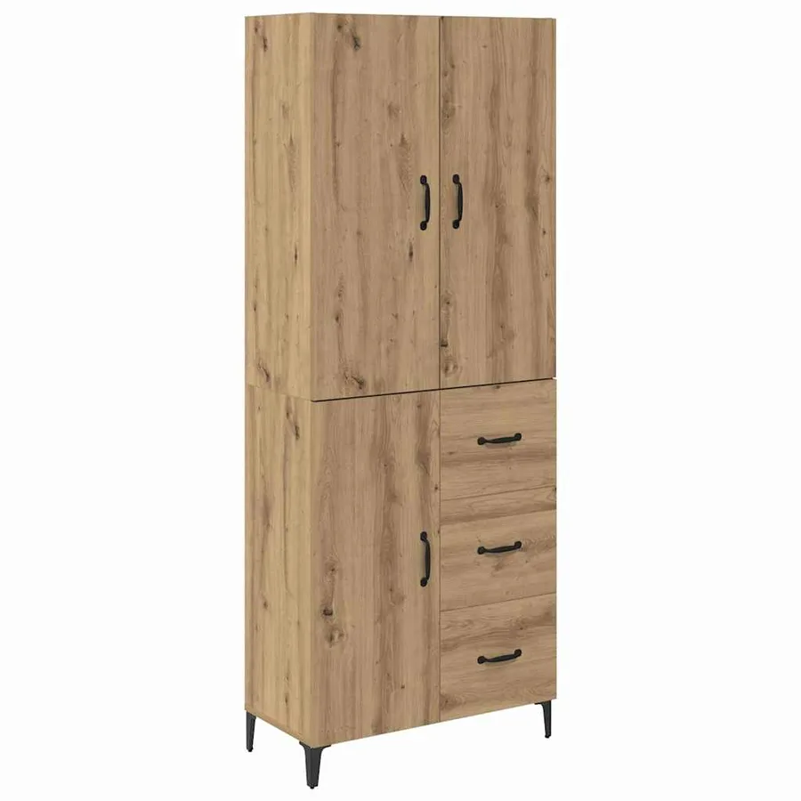 Haut Armoire Chêne artisanal 69,5 x 34 x 180 cm - 2