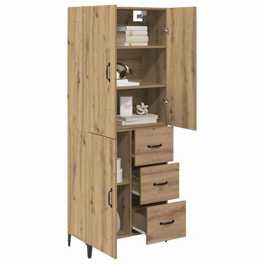Haut Armoire Chêne artisanal 69,5 x 34 x 180 cm - 3