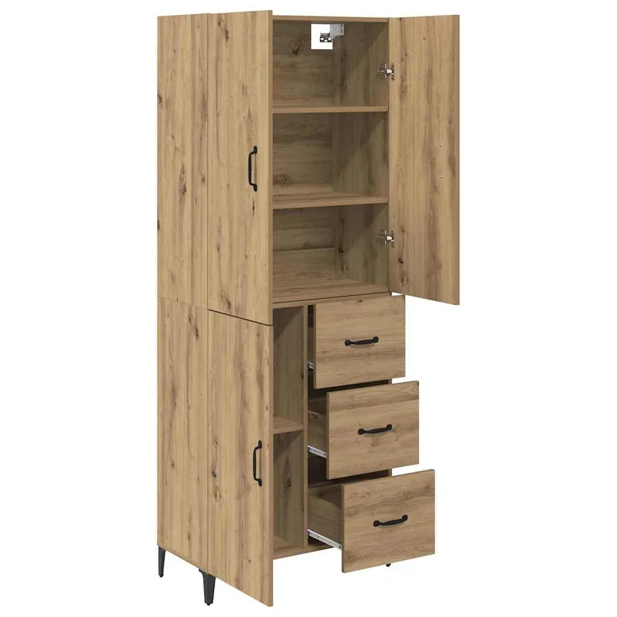Haut Armoire Chêne artisanal 69,5 x 34 x 180 cm - 5
