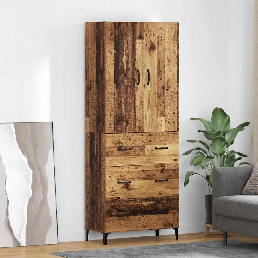 Haut Armoire Bois Ancien 69,5 x 34 x 180 cm Bois d'ingénierie