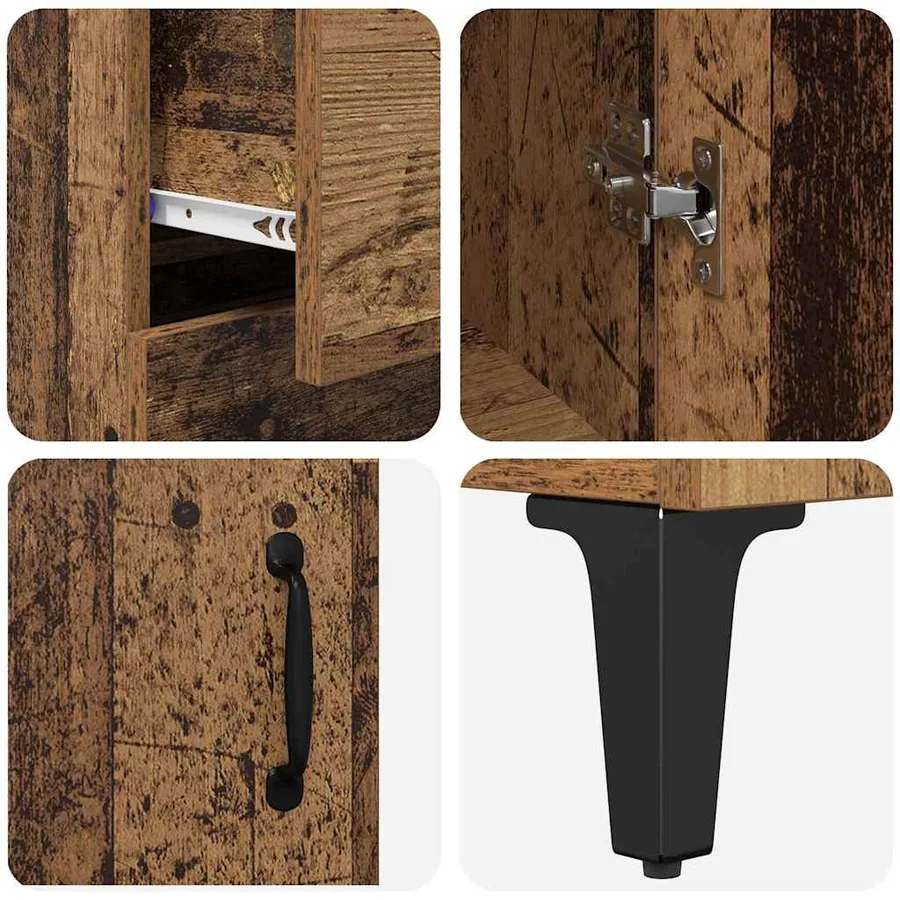 Haut Armoire Bois Ancien 69,5 x 34 x 180 cm Bois d'ingénierie - 11
