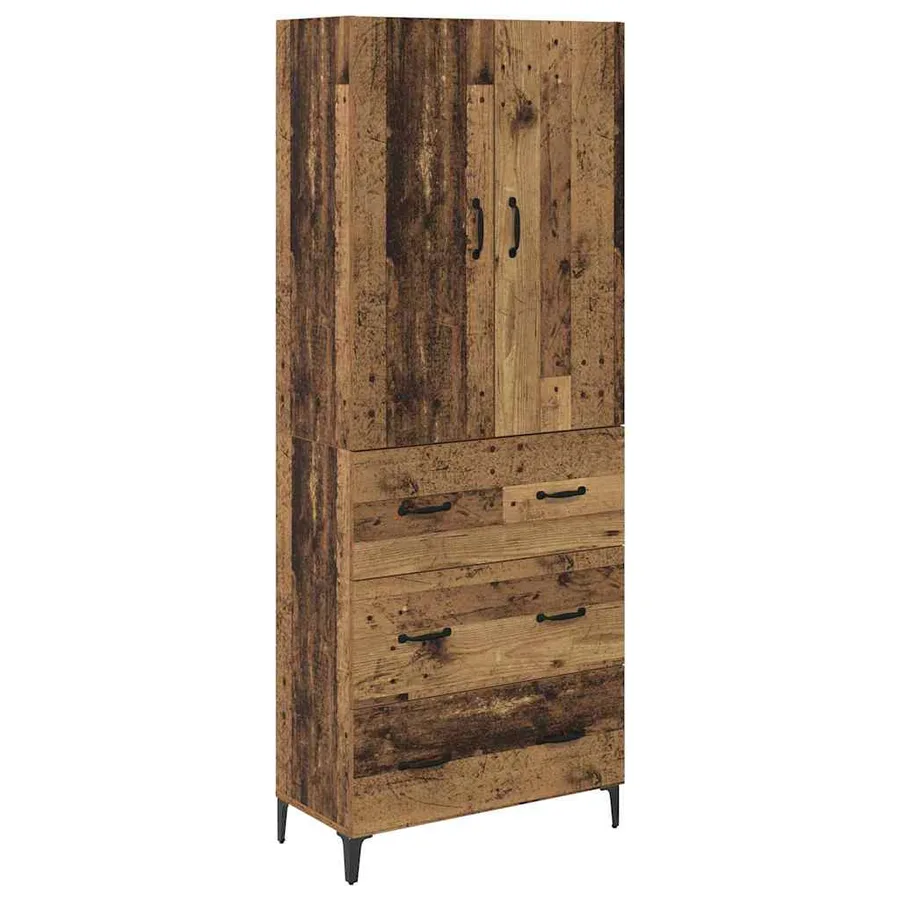 Haut Armoire Bois Ancien 69,5 x 34 x 180 cm Bois d'ingénierie - 2