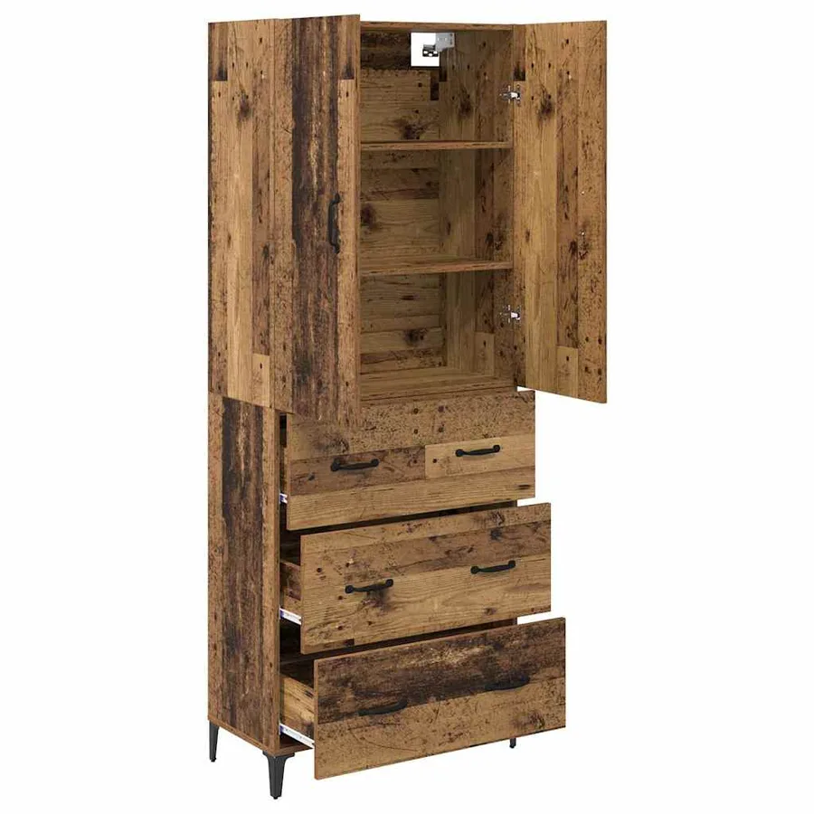 Haut Armoire Bois Ancien 69,5 x 34 x 180 cm Bois d'ingénierie - 5