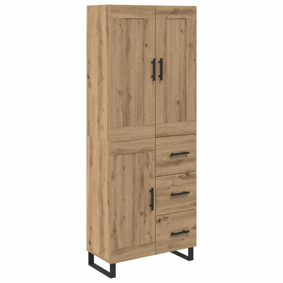 Haut Armoire 2 pcs Chêne artisanal 69,5 x 34 x 180 cm - 2