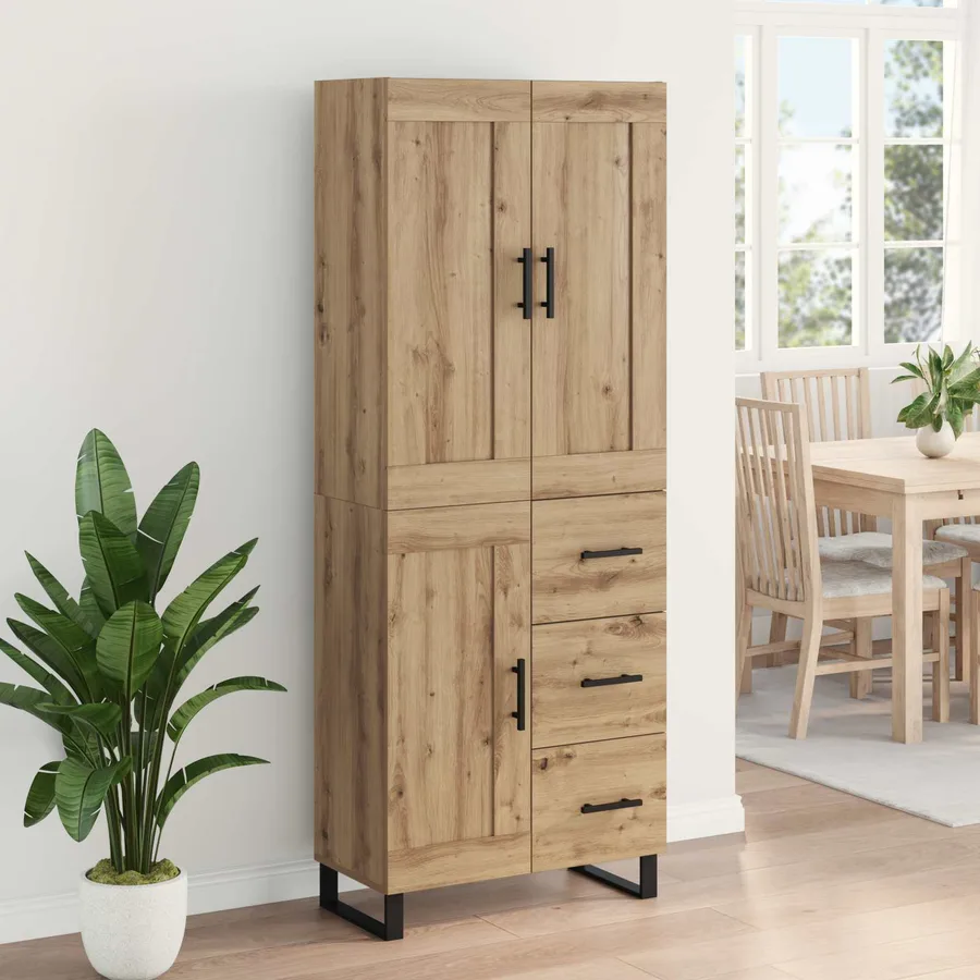 Haut Armoire 2 pcs Chêne artisanal 69,5 x 34 x 180 cm - 4