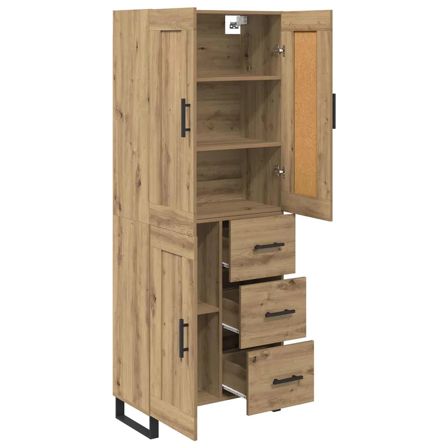 Haut Armoire 2 pcs Chêne artisanal 69,5 x 34 x 180 cm - 5