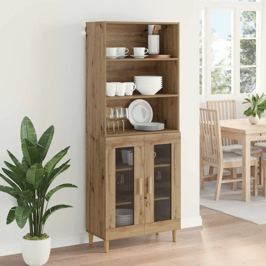 Haut Armoire Chêne artisanal 69,5 x 32,5 x 180 cm - 4
