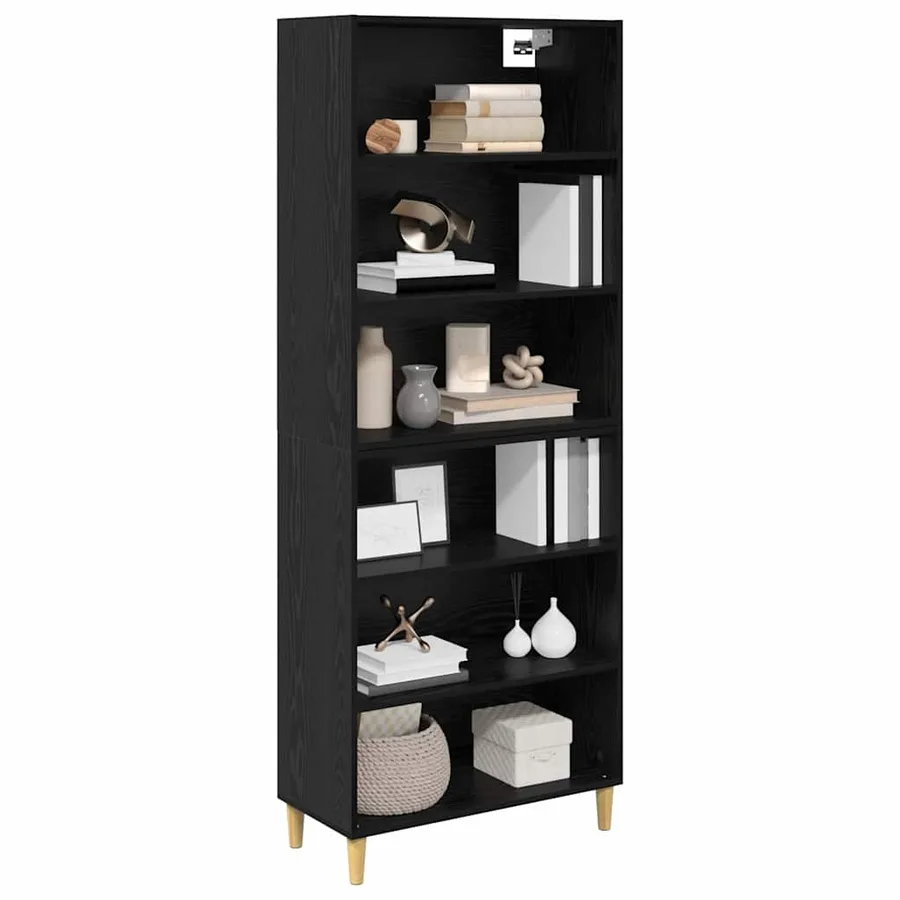 Haut Armoire Chêne noir 69,5 x 32,5 x 180 cm Bois d'ingénierie - 3