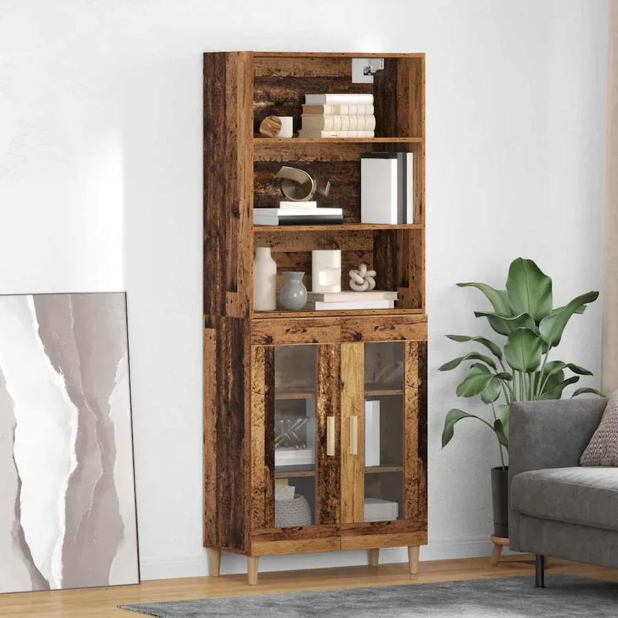 Haut Armoire Bois Ancien 69,5 x 32,5 x 180 cm Bois d'ingénierie