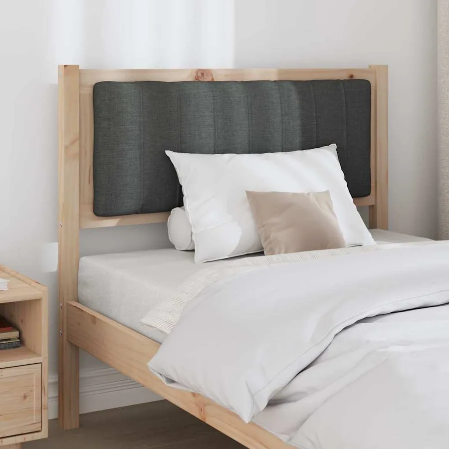 Tête de lit capitonnée avec tête de lit Marron 90 cm Pin massif - 3