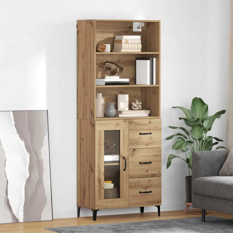 Haut Armoire Chêne artisanal 69,5 x 34 x 180 cm
