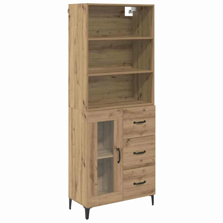 Haut Armoire Chêne artisanal 69,5 x 34 x 180 cm - 2