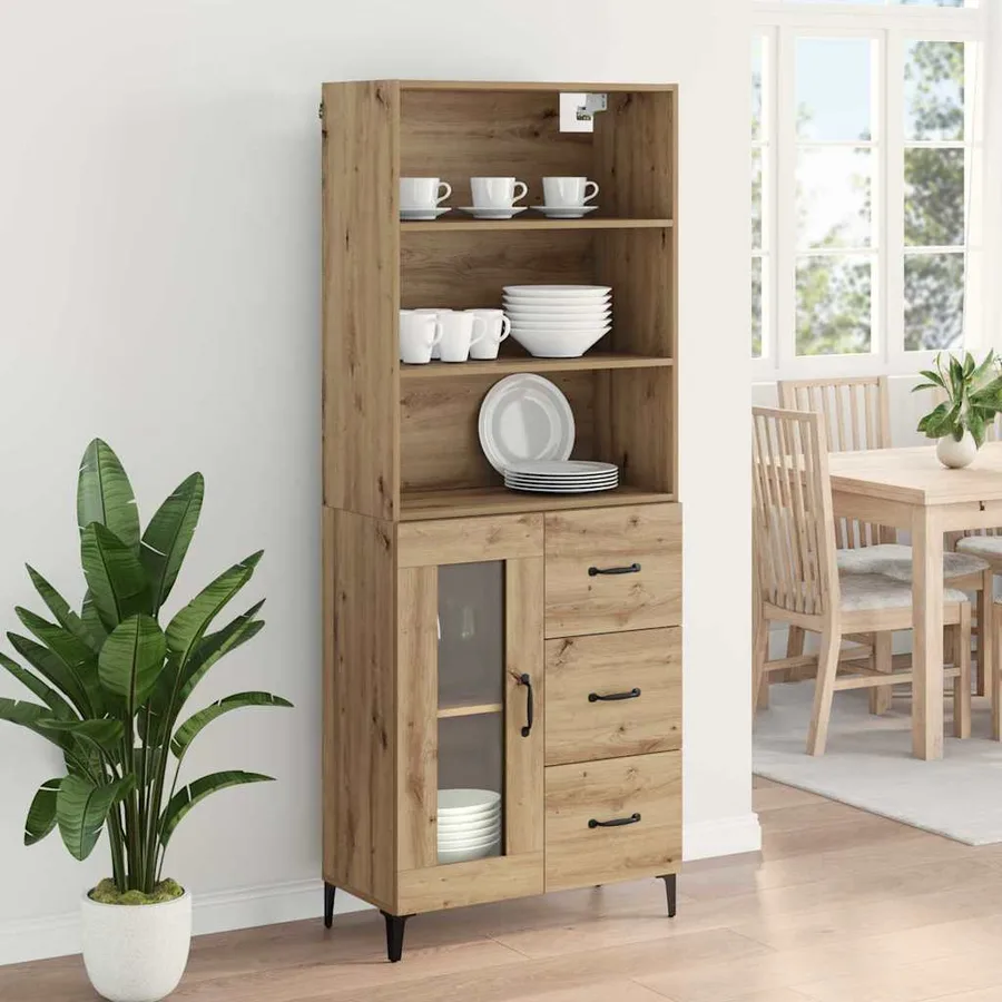Haut Armoire Chêne artisanal 69,5 x 34 x 180 cm - 4