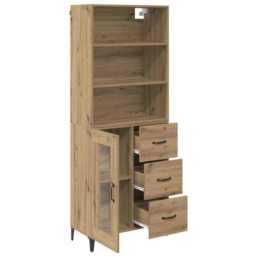 Haut Armoire Chêne artisanal 69,5 x 34 x 180 cm - 5