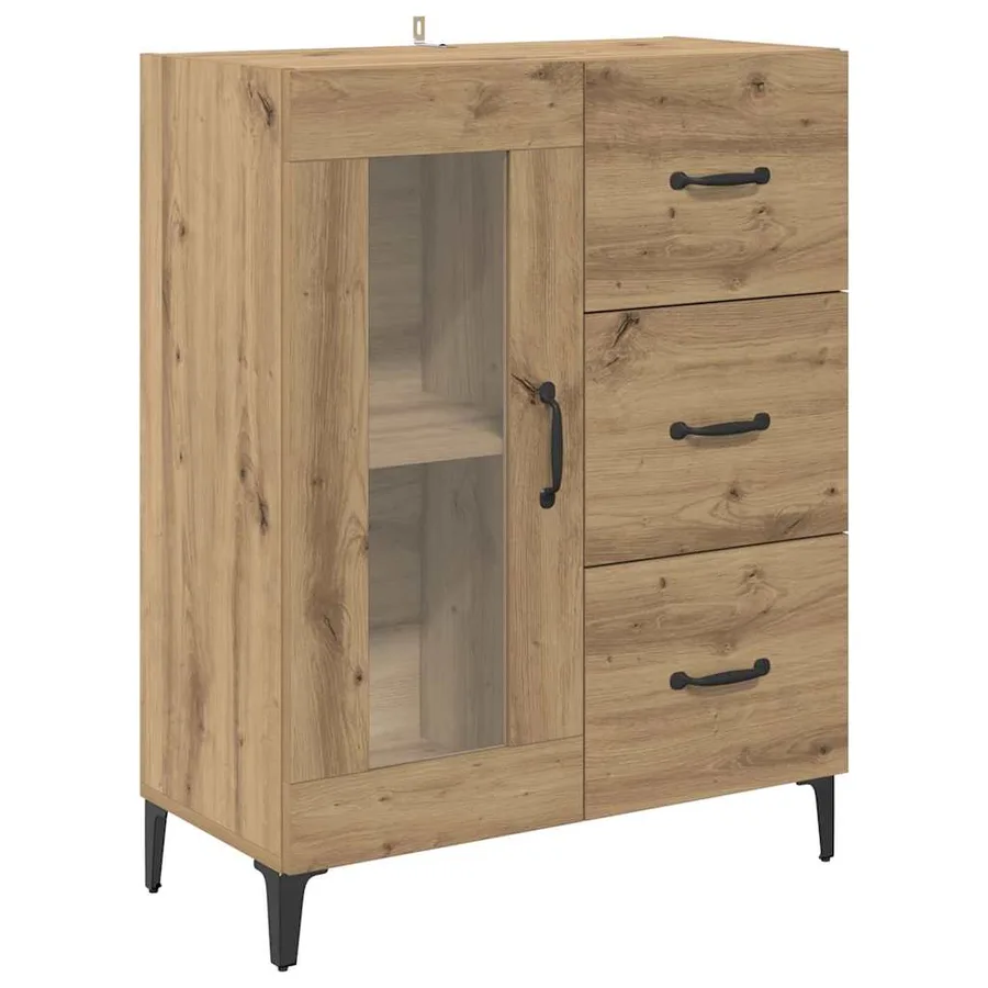 Haut Armoire Chêne artisanal 69,5 x 34 x 180 cm - 6
